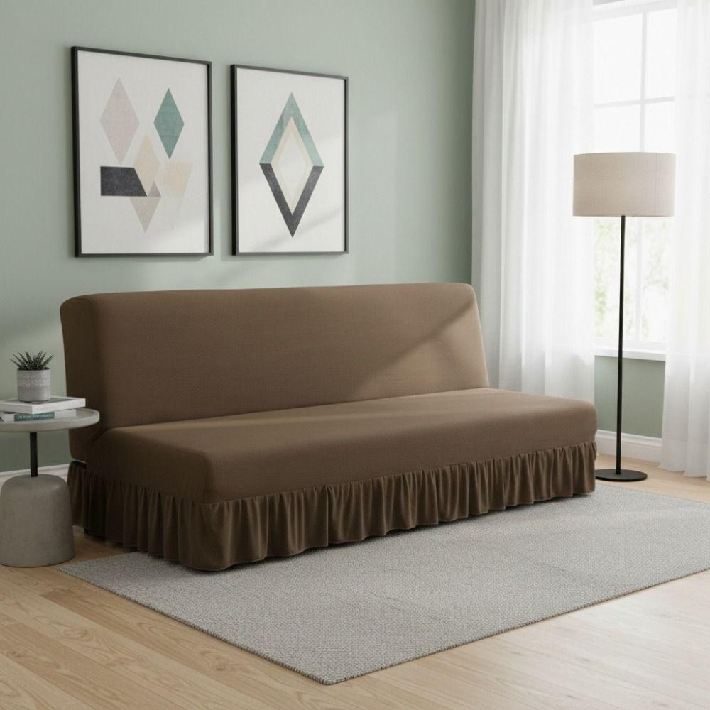 Elastic Folding Sofa Bed Cover with Skirt Sofa Slipcover Universal Couch Cover Living Room