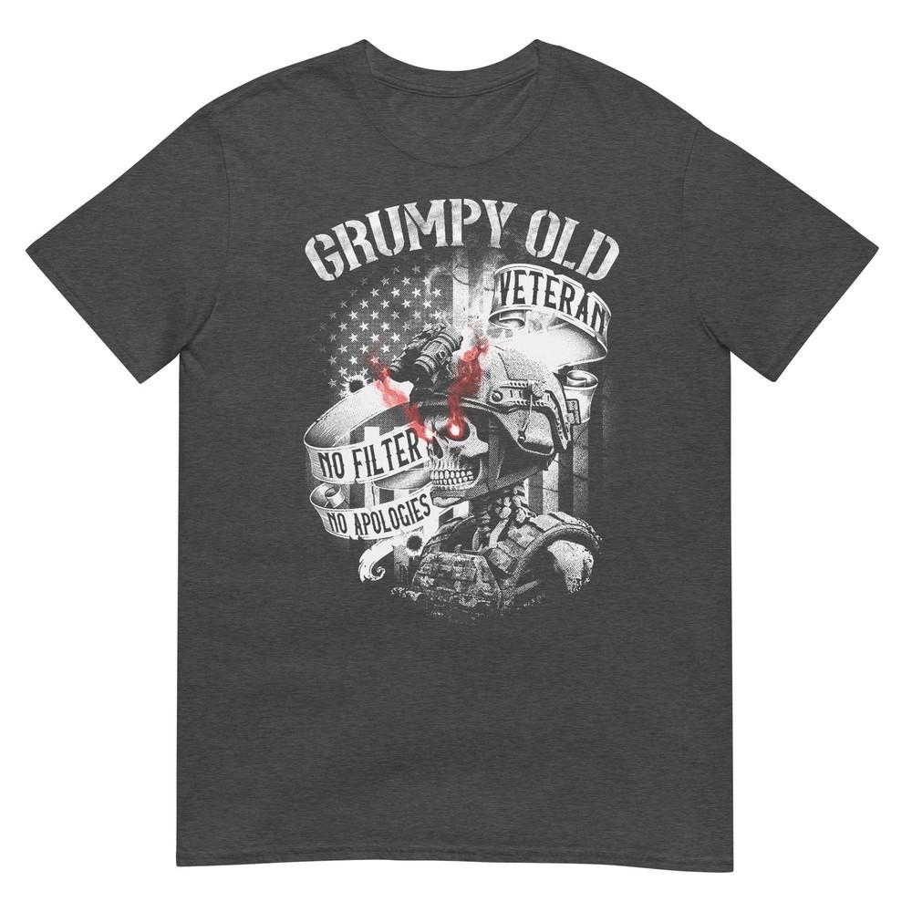 Grumpy Old Veteran Funny Patriotic Military Humor Design Tshirt