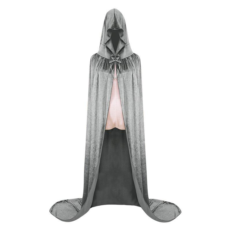 Halloween Cloak Reaper Vampire Witch Cloaks Hooded Adult Boys Girls Cape Masquerade Stage Performance Costume Mardi Gras Set