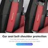 cxdjmy1 For Mitsubishi Leather Car Logo Seat Belt Cover Shoulder Protective Interior Accessories Lancer ASX Pajero Mirage Attrage