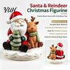Creative Seasonal Table Centerpieces Santa And Deer Figurine, Christmas Gnome Resin Statue, Holiday Collectible Figures Centerpiece for Home