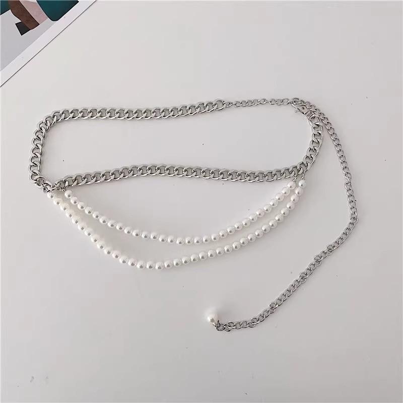 Gold And Silver Metal Waist Chain For Women With Lobster Clasp For Summer Fashion Accessory