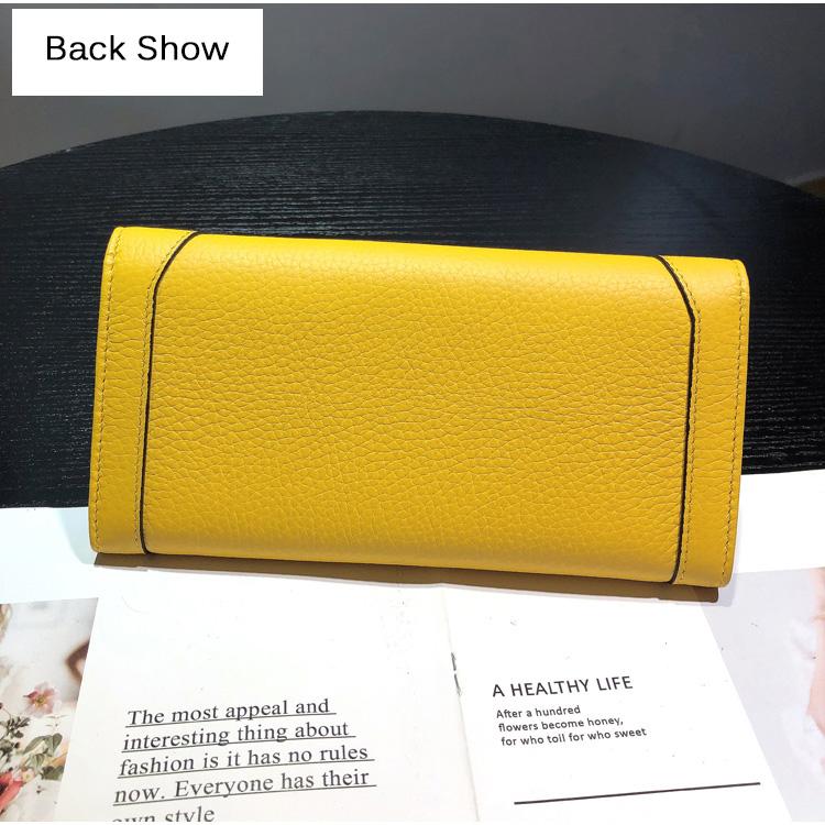 Новинка 2024 года, женские кошельки из натуральной кожи, роскошный длинный кошелек из воловьей кожи, оригинальный брендовый клатч-конверт, большой вместительный кошелек для телефона