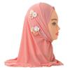 Jersey Material Kids Hijab Flower Design Islamic Headscarf Cute Girls Hijab  Kids Girls