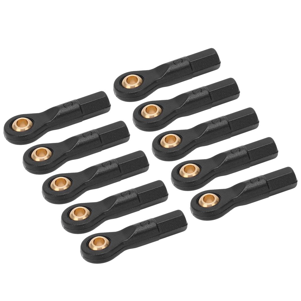 10pcs RC Tie Rod End Plastic Material Black 2.5mm Aperture 23mm Height Ball Head Holder Tie Link Rod End for 1 10 RC Car