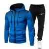 Mens Casual Hoodie Tracksuit Set Long Sleeve Top Pants Winter Sportswear Two Piece Outfit