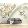 3d Flower Wallpaper Luxury Soft Bag Jewelry Flower Wall Mural Living Room Bedroom Floral Wallpaper