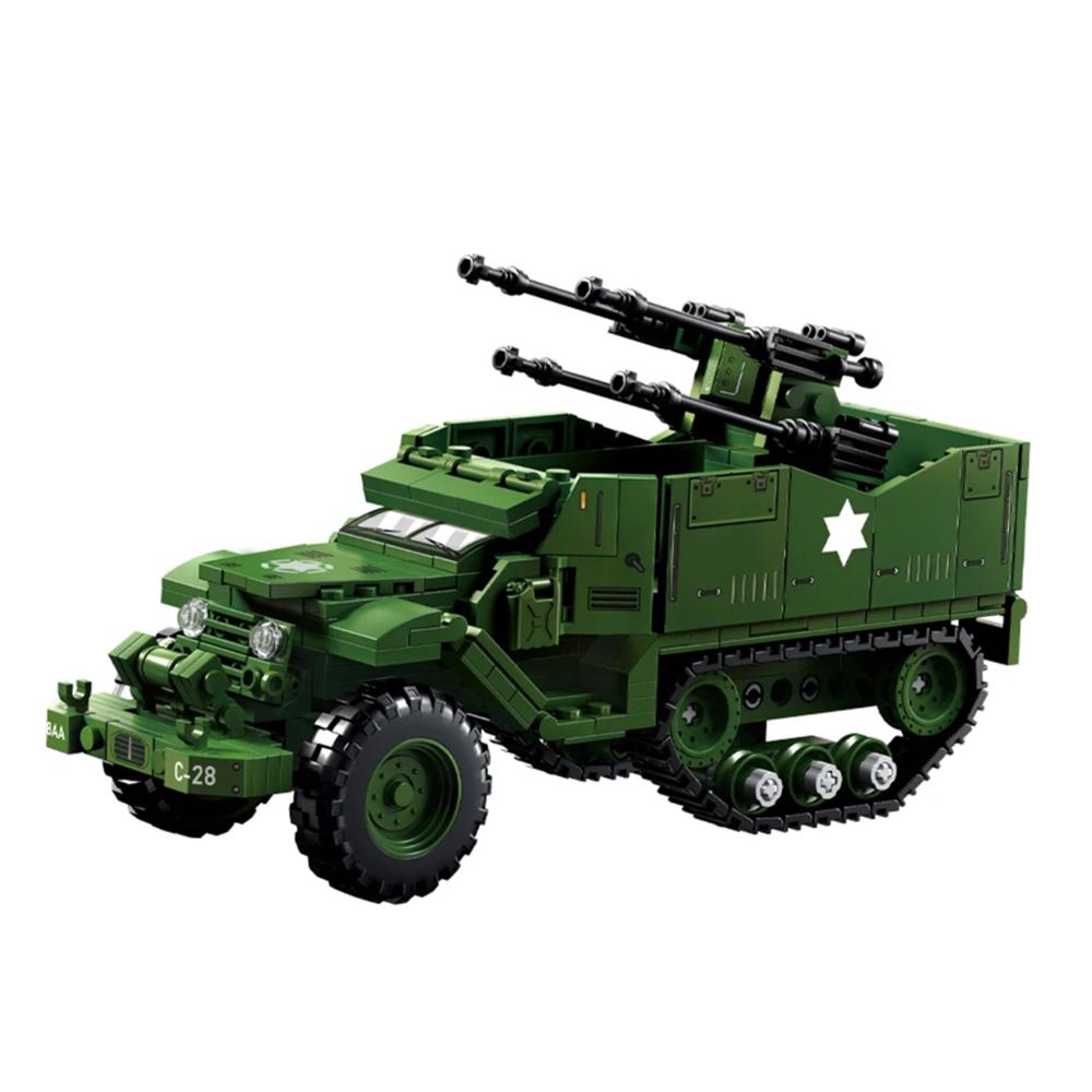 Военный MOC Армия Основной Боевой Танк Бронированная Машина Истребитель Фигурки Солдат Набор Строительных Блоков Кирпичи Игрушки