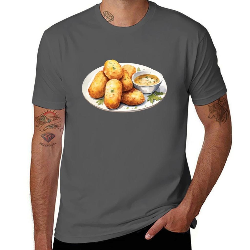 French Crispy Potato Croquettes Tshirt Urban Style Print Tshirt