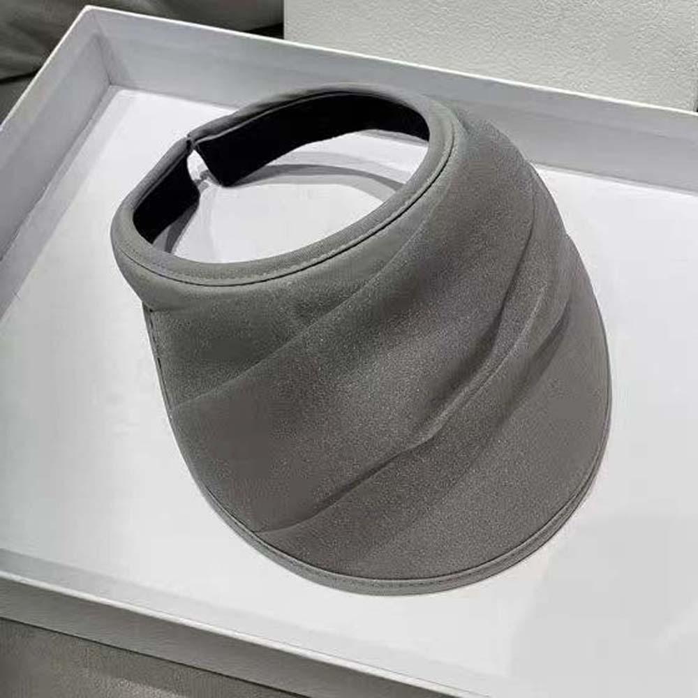 Solid Color Folding Sunshade Hat Portable Sunscreen Empty Top Hat Wide Brim Visor Caps Vacation