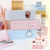 1 Pc Candy Color Pencil Case Cute Cartoon Decor Pencil Case Kawaii Portable Girl Stationery Storage Box Kids School Supplies
