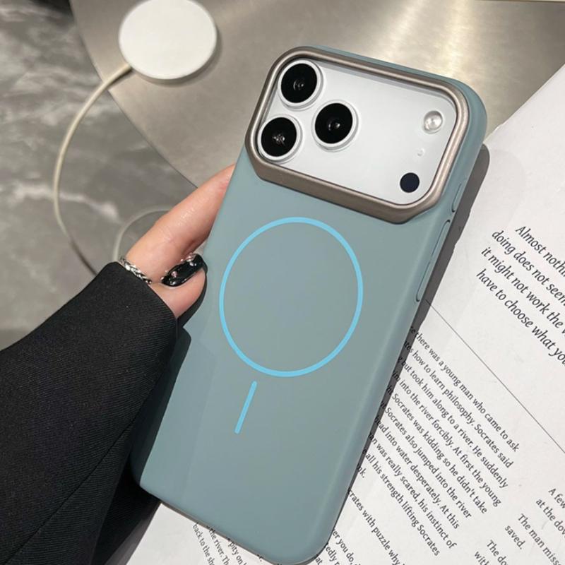 Минималистичный оранжевый тонкий магнитный чехол для iPhone 13 12 14 1 16 17 Pro Max Plus 17E E Air для противоударной защиты Funda