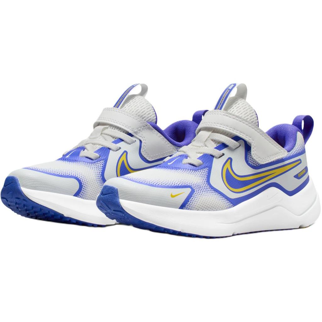 Nike Cosmic Runner Cushioning Breathable Low top Kids' Running Shoes White Blue Children Aged 3 7 Years Old HM4400-101