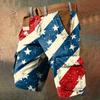 Мужские рабочие шорты с принтом Дня независимости и несколькими карманами