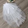 Accessories White Ivory Two Layer Short Simple Women's Tulle Bridal Veil With Comb Wedding Veil
