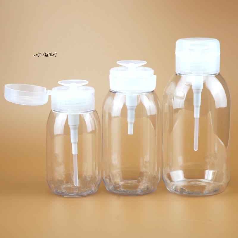 Многоразовая бутылка с дозатором-помпой для жидкости для снятия лака, жидкости для снятия макияжа 200/300/500 мл, пустая бутылка для розлива