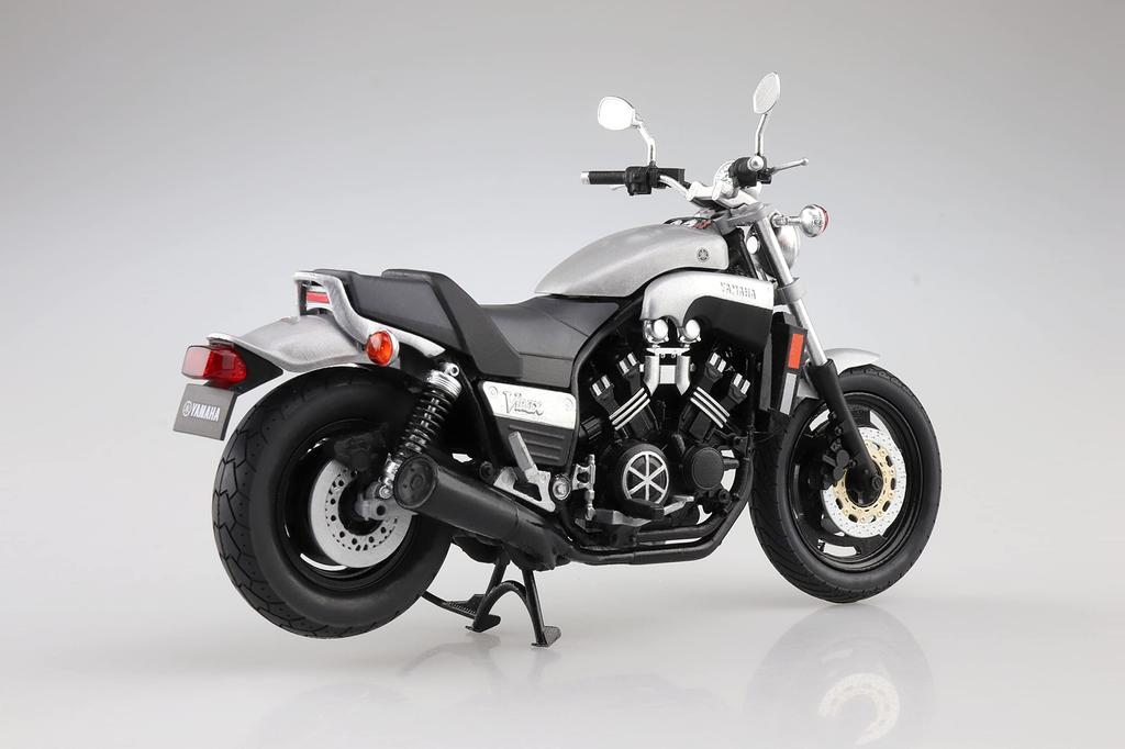 AOSHIMA Skynet Завершенный мотоцикл YAMAHA Vmax New Silver Dust 1/12