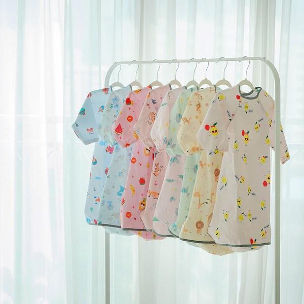 Нагрудник для детского питания Bell Baby с частичным закрыванием и длинными рукавами для новорожденных, (обновленный) желтое животное, 1 шт., 1 шт.