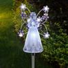 Solar Garden Light Angel Solar Landscape Decorative Light Outdoor Waterproof Solar Pathway Lights Grave Cemetery Sympathy Gift