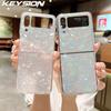 KEYSION Роскошный глянцевый чехол с бриллиантовым узором для Samsung Z Flip 6 5 4 3 5G, противоударный чехол для телефона Galaxy Z Flod 3 4 5 6