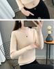 2025 Women's Fleece Knit Round Neck Sweater - Warm, Thick, Plus Velvet One-Piece Base Layer for Autumn/Winter