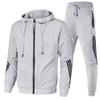 Men's Slim Fit Hooded Sweatshirt Sportswear Casual Two-Piece Set for Spring and Autumn