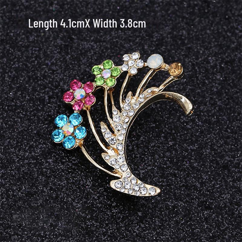 Модная брошь с бантом: Металлические украшения с жемчугом и стразами в виде цветка