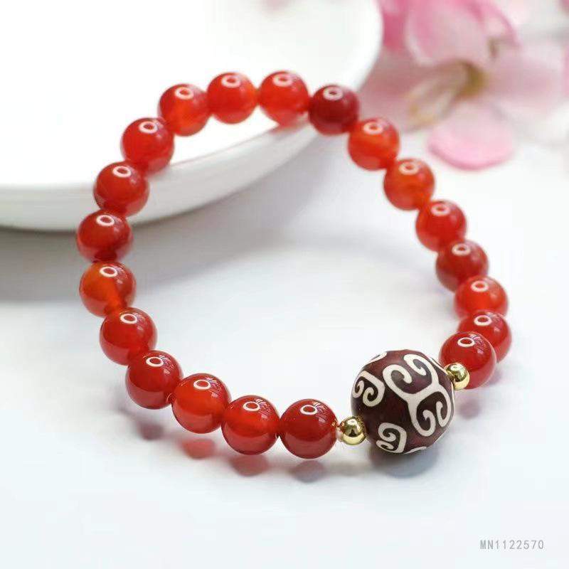 2026 Red Agate Bracelet Reply Beads Chalcedony Ornament Factory Live Delivery S1122570