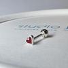 Silver 925 Mini Red Heart Piercing (S9238306)