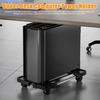 Yousheng Computer Tower Stand with 4 Locking Caster Wheels Adjustable Heavy Duty Metal Computer CPU Holder Home Office Ventilated PC Tower Cart Floor