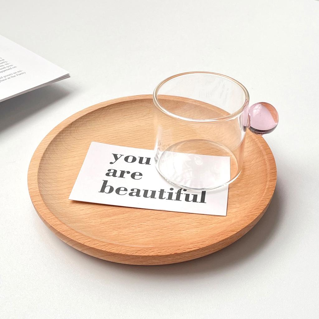 6pcs 100ml Espresso Cups Small Cups Home Glass Ball Handle Coffee Cup Tea Water Cup Saucer Steak Juice Bucket Table Decor