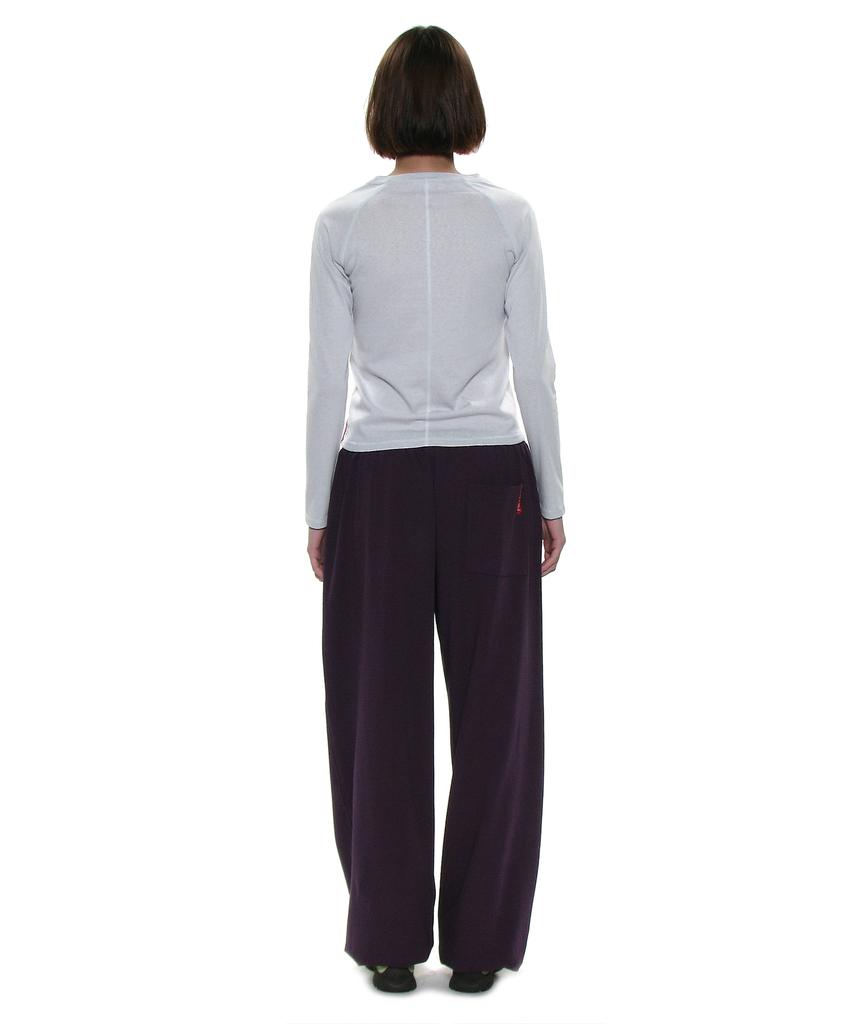 PARTIMENTO WOMEN Pwc Semi-Sheered Long Sleeve Tee_Light Grey