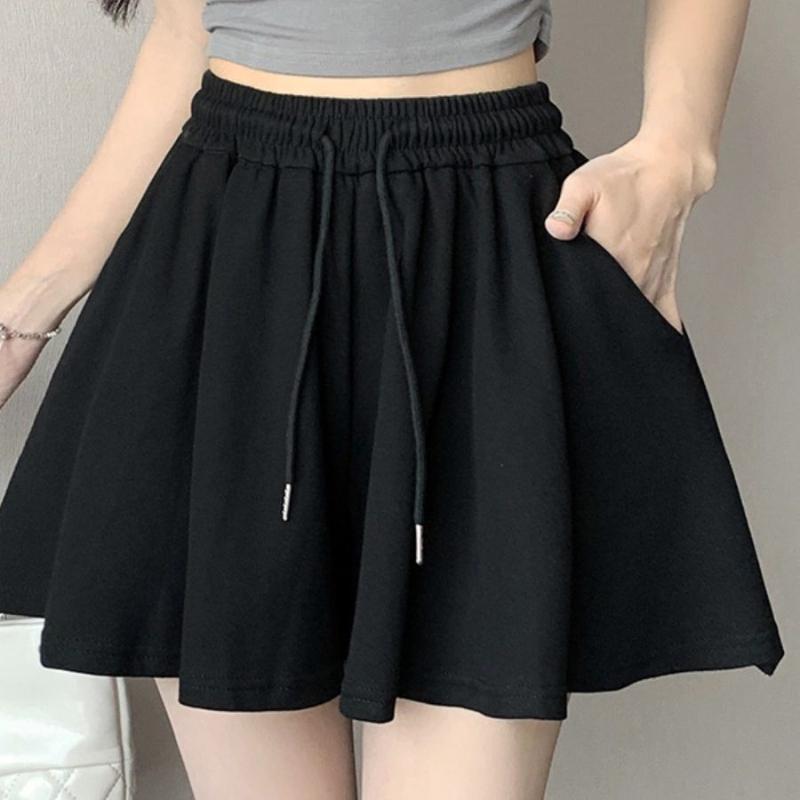 Женские летние модные шорты, однотонные спортивные шорты, повседневные универсальные брюки с высокой талией, шорты на улице