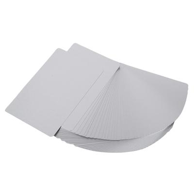 - 50 шт. металлические визитные карточки из алюминиевого сплава для карт «сделай сам» (Серебряный)