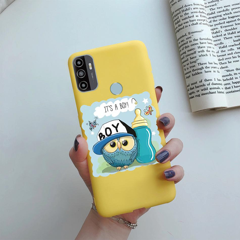 Чехол для OPPO A53S 2020 Мультяшный Coque Сердце Нарисованный Силиконовый Задняя Панель Телефона Для oppo a53s A 53s A53 s oppoa53 2020 Чехол-Ракушка