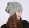Autumn and Winter Warm Knitted Ear Protection Pile Up Hats Color Mixing Women's Hats