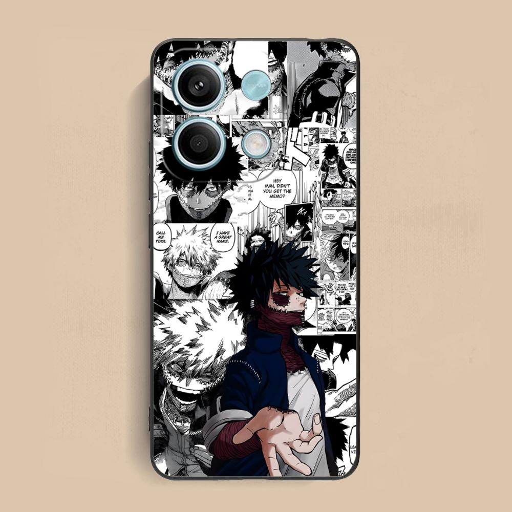MHA Dabi Mobile Phone Case for Xiaomi Redmi Note 14 13 12 11 S Pro Plus 4G 5G Colorful Printing Cover Pretty Cellphones Luxury