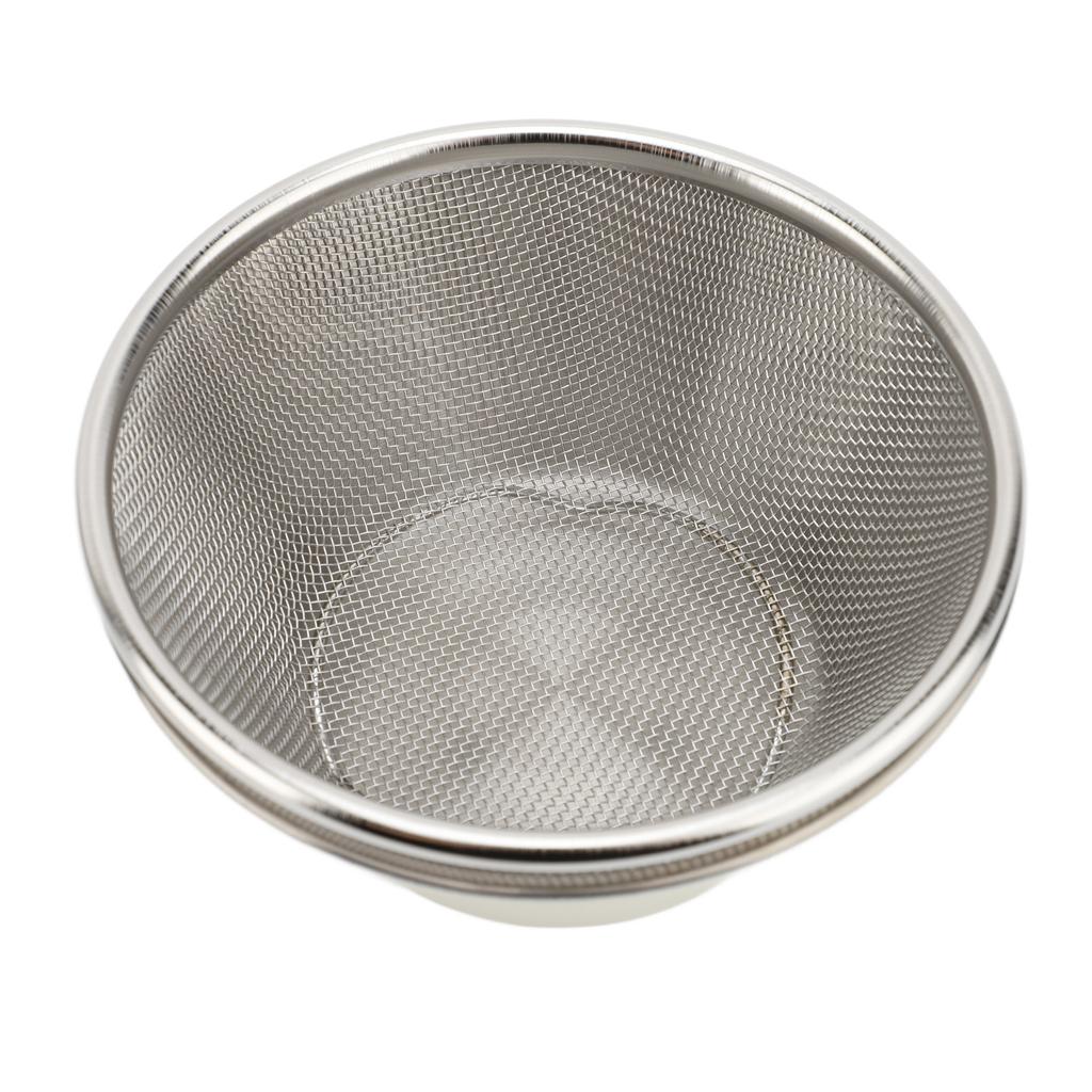 304 Stainless Steel Colander Set Microporous Fine Mesh Mini Metal Strainer with Mixing Bowl 14cm for