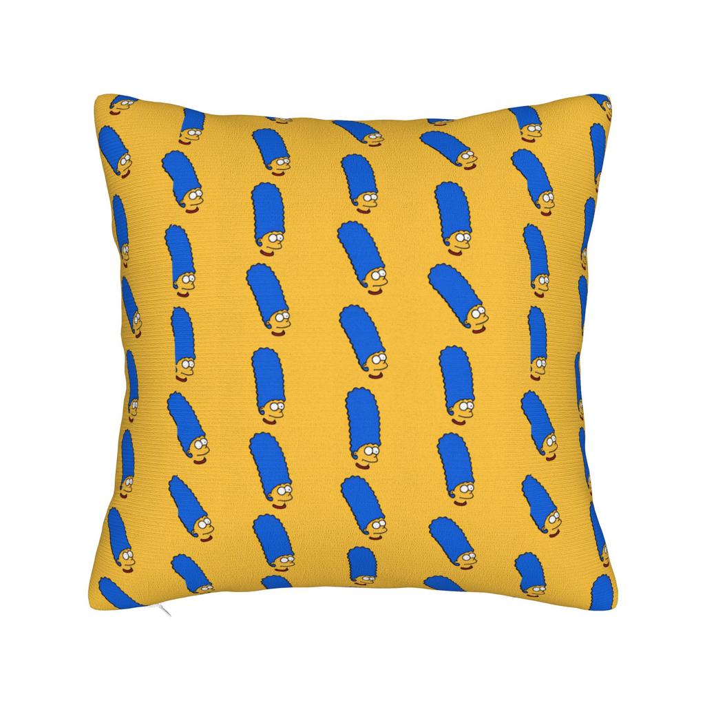 Marge SSimpsons Head Repeat Pattern Pillow Cover Funny Pillow Case For Sofa Home Decor Soft Pillowcases Gift Idea