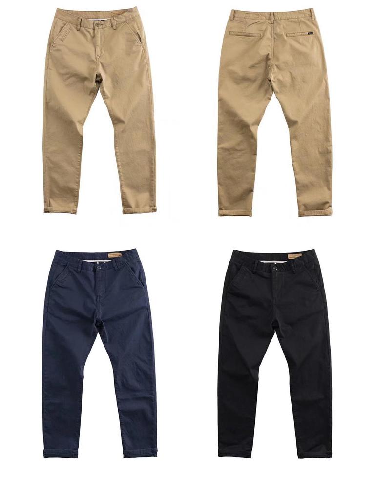 Men's Slim Fit Micro-Elastic Washed Casual Trousers - Summer 2023 Edition