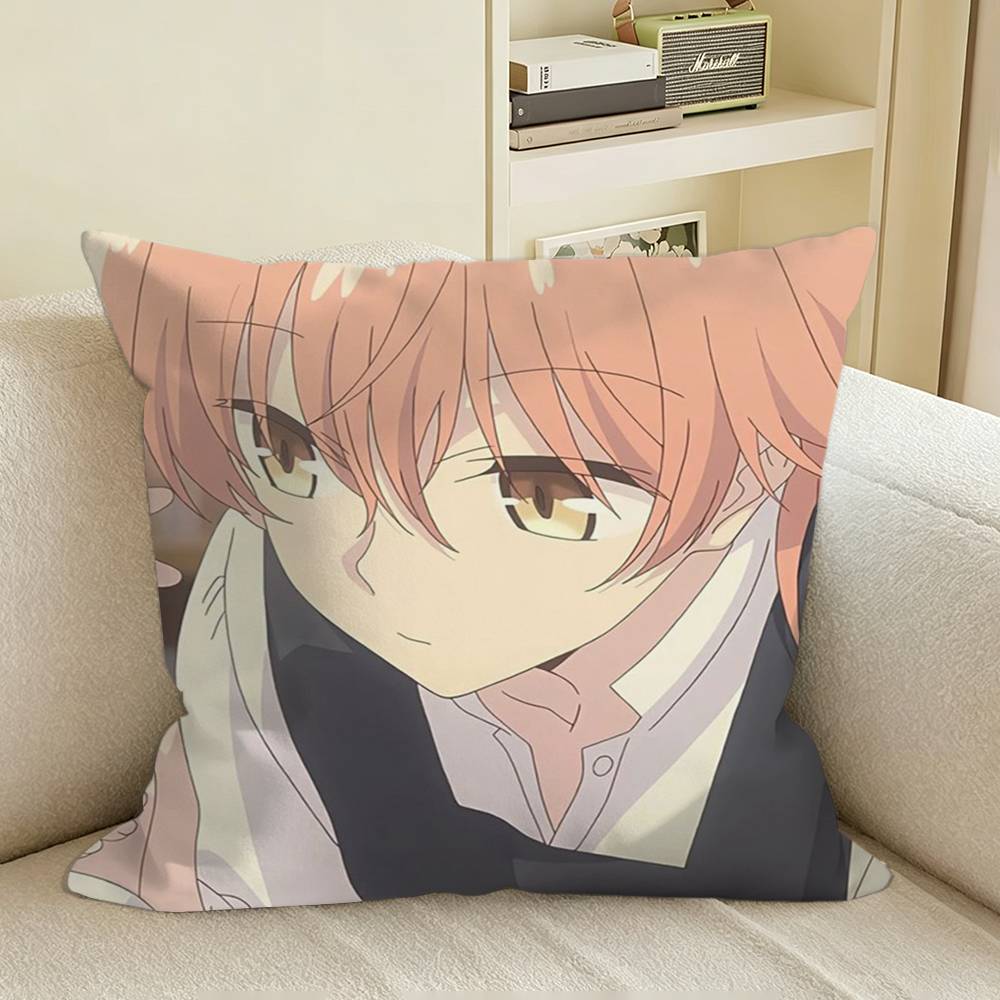BBloom Into You YYuu Koito Merch Square Sofa Pillow Cover Solid Color Living Room Home Decor Cushion Case