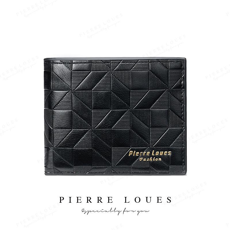 Мужской короткий мягкий кошелек тройного сложения с отделениями для нескольких карт - модный и повседневный