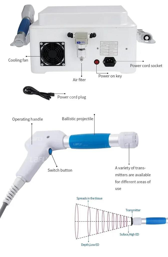 2025NEW Extracorporal Shock Wave Device Pain Therapy Physiotherapy Pneumatics Shockwave For Relaxation Treatment Body Relax Massager Q80