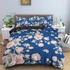 Beautiful Flowers Pattern Bedding Set Polyester Luxury Floral Duvet Cover Set Single Twin King Queen Size Quilt Cover Home Decor
