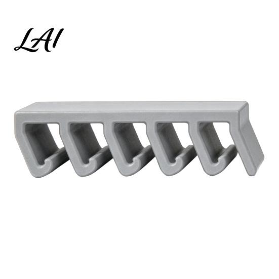 No Drill Kitchen Organizer Crisper Lid Storage Rack with 5-Slot Partition Adhesive Wall Mount Anti-Mold Removable Rack Hanger Space Saving