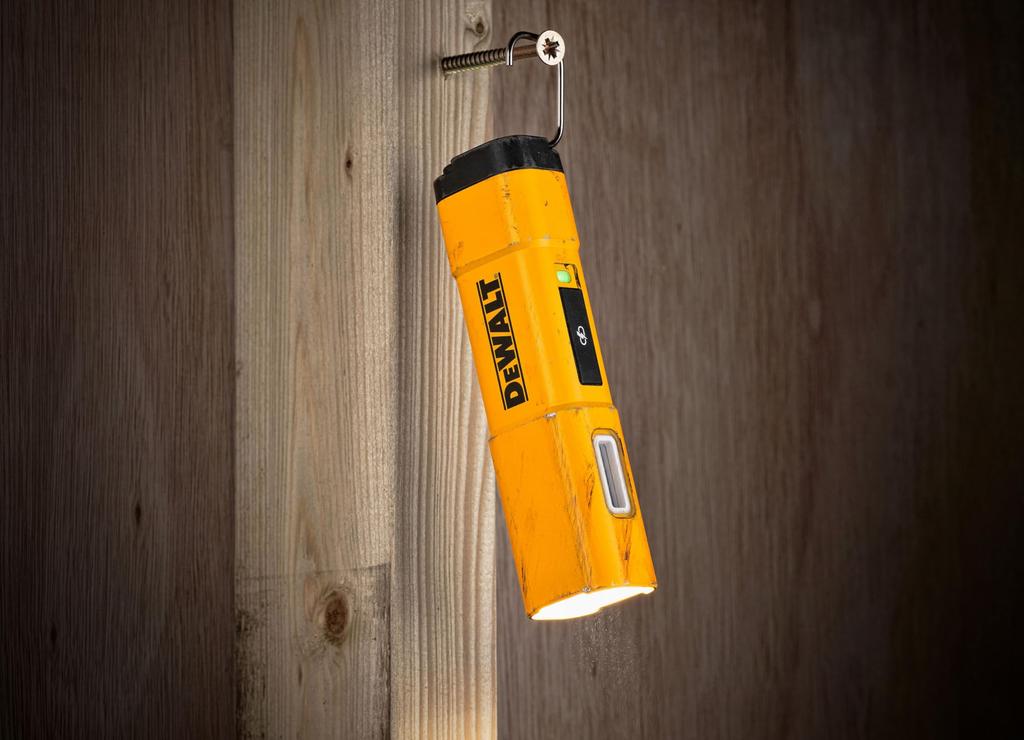 DeWalt LED Maximum Brightness 1000 IP54 Dustproof and (DEWALT) Flashlight, Rechargeable, Lumens, Waterproof, DCL183-XJ