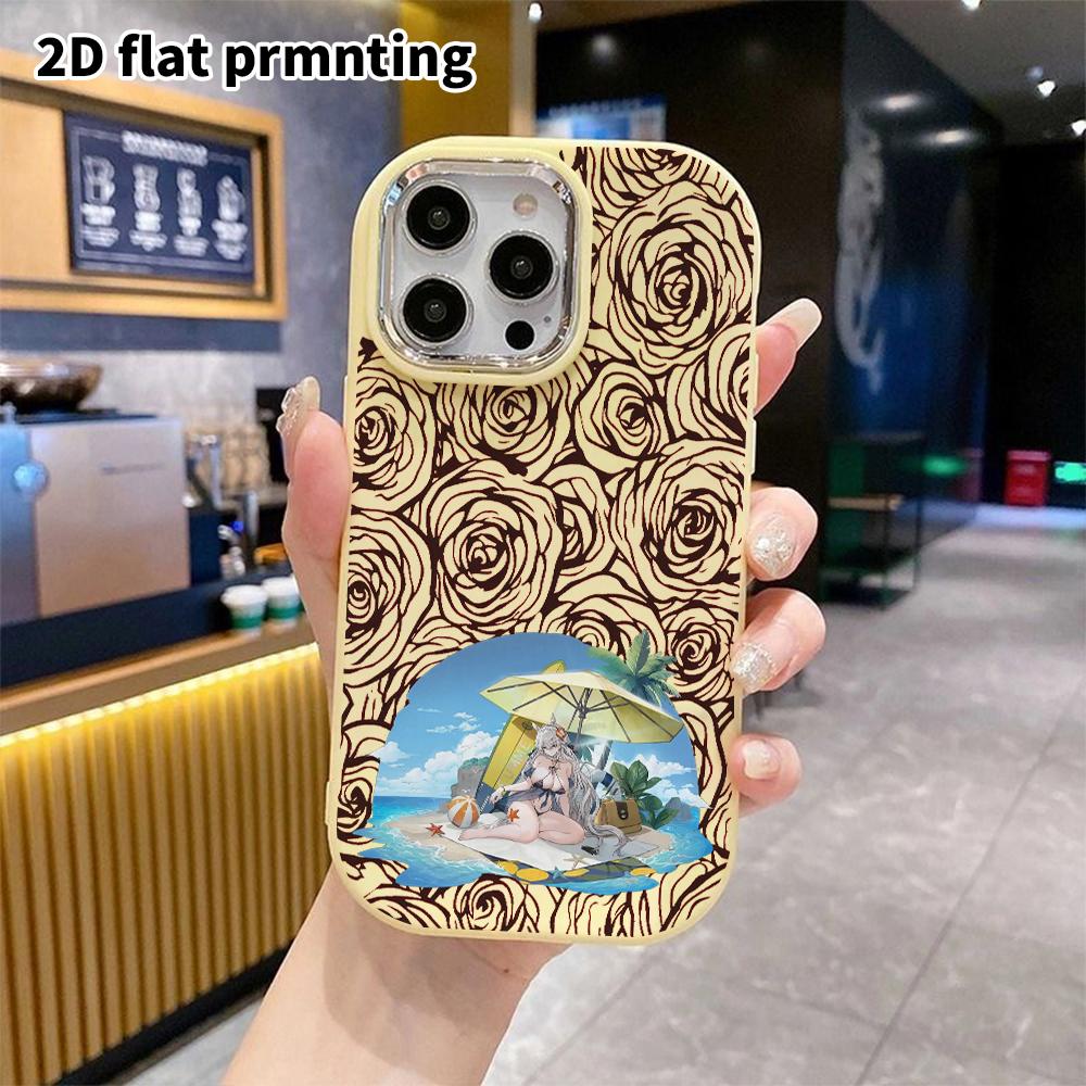 Чехол для телефона: 2D плоский дизайн, подходящий для защитного чехла iPhone 18 17 16 15 14 13 Pro, стиль для пары, пляжная одежда, рождественские и хэллоуинские подарки