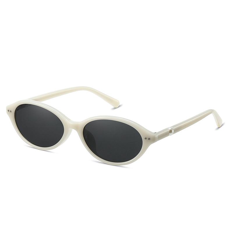 TR polarized small oval frame sunglasses, pearl style sunglasses, acetate cat-eye sunglasses