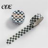 Masking Tape 1 Roll Washi Sticky Adhesive Clear Print Removable DIY Fade-resistant Scrapbooking Checkerboard Pattern Paper for Kids