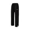 Solid Logo Print Corduroy Wide Leg Long Pants Split Sports Pants Women Pants Black DQ5922-010